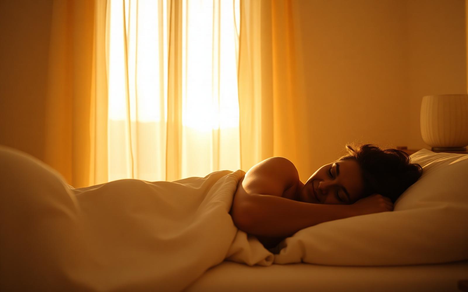 Couple sleeping restfully through the night after oral appliance therapy